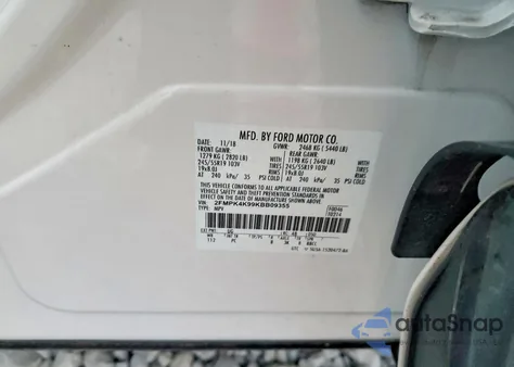 2019 Ford Edge Titanium z USA, uszkodzony, nr VIN 2FMPK4K99KBB09355